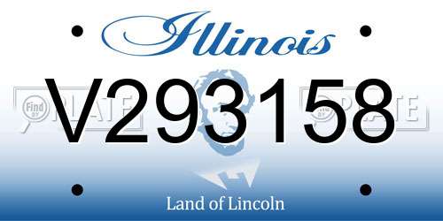 V293158 Illinois License Plate