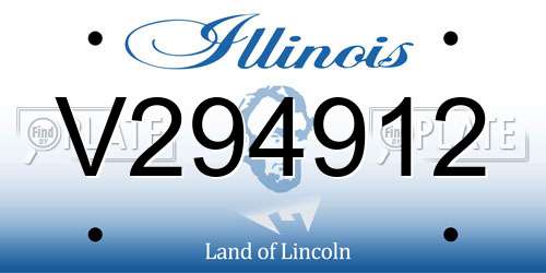 V294912 Illinois License Plate