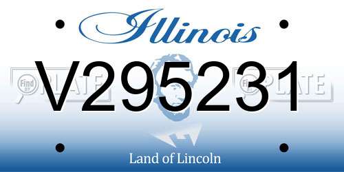 V295231 Illinois License Plate