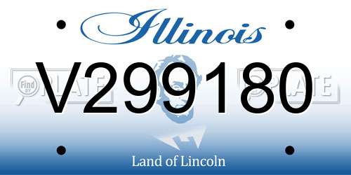 V299180 Illinois License Plate