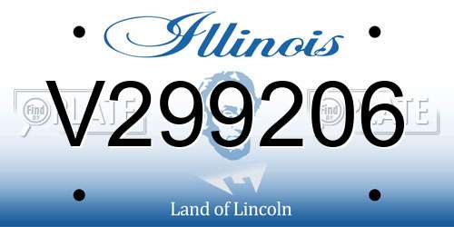 V299206 Illinois License Plate