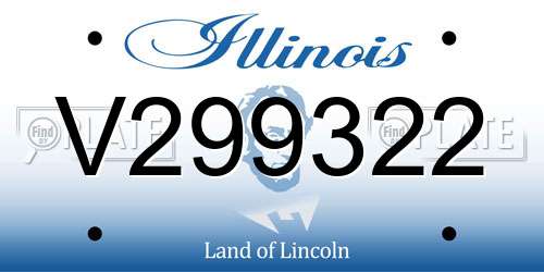 V299322 Illinois License Plate