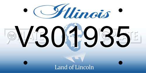 V301935 Illinois License Plate