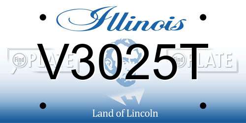 V3025T Illinois License Plate