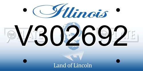 V302692 Illinois License Plate