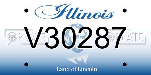 V30287 Illinois License Plate