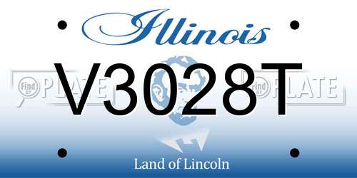 V3028T Illinois License Plate