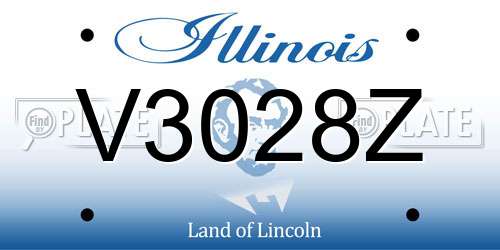 V3028Z Illinois License Plate