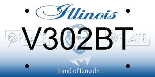 V302BT Illinois License Plate