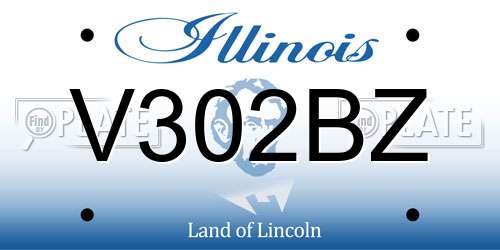 V302BZ Illinois License Plate