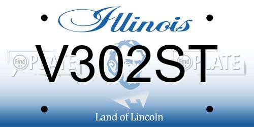 V302ST Illinois License Plate