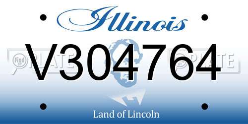V304764 Illinois License Plate