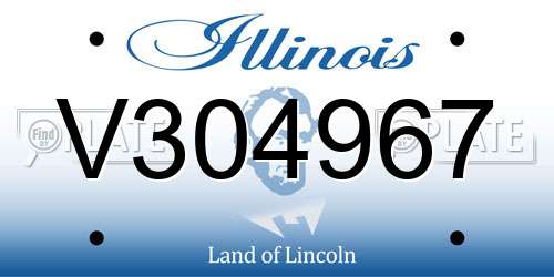 V304967 Illinois License Plate