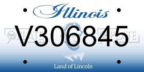 V306845 Illinois License Plate