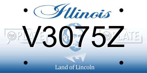 V3075Z Illinois License Plate