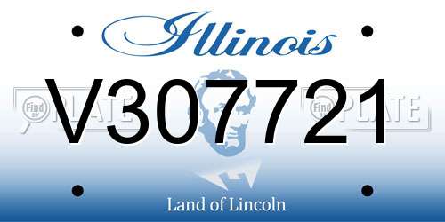 V307721 Illinois License Plate
