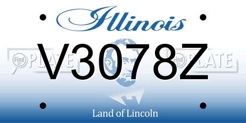 V3078Z Illinois License Plate