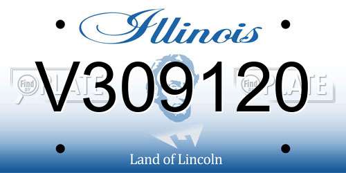 V309120 Illinois License Plate