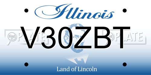 V30ZBT Illinois License Plate