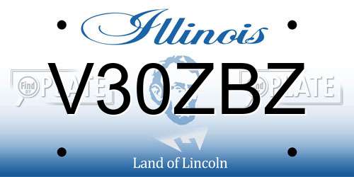 V30ZBZ Illinois License Plate