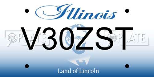V30ZST Illinois License Plate