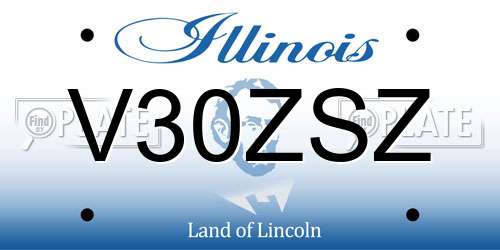 V30ZSZ Illinois License Plate