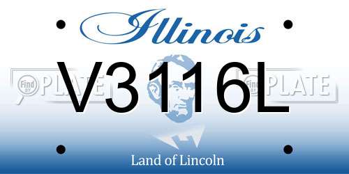 V3116L Illinois License Plate