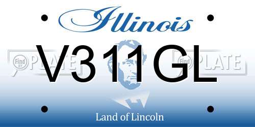 V311GL Illinois License Plate