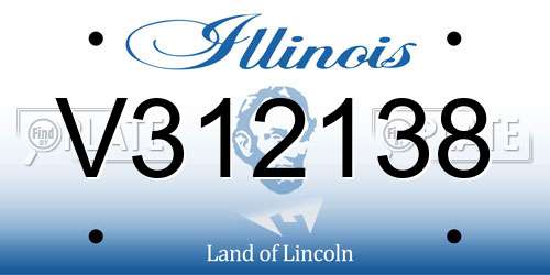 V312138 Illinois License Plate