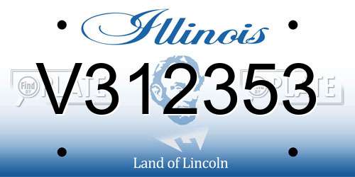 V312353 Illinois License Plate