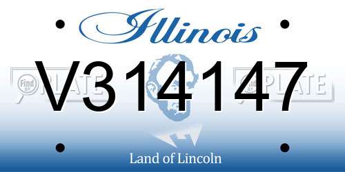 V314147 Illinois License Plate