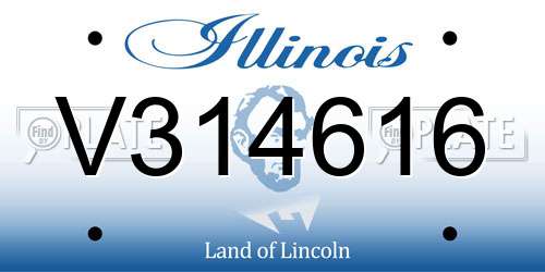 V314616 Illinois License Plate