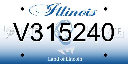 V315240 Illinois License Plate