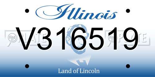V316519 Illinois License Plate