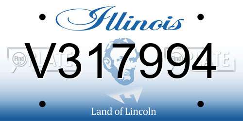V317994 Illinois License Plate