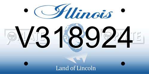 V318924 Illinois License Plate