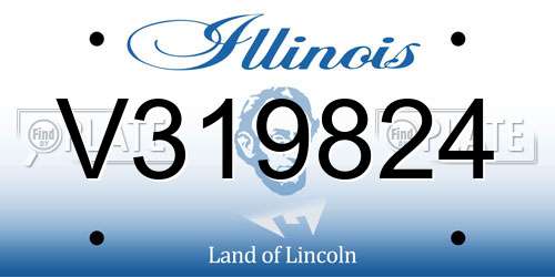 V319824 Illinois License Plate