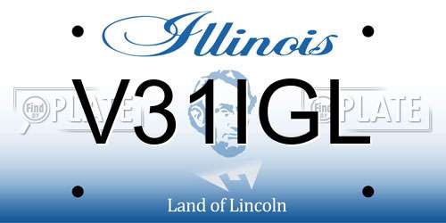 V31IGL Illinois License Plate