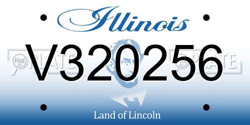 V320256 Illinois License Plate