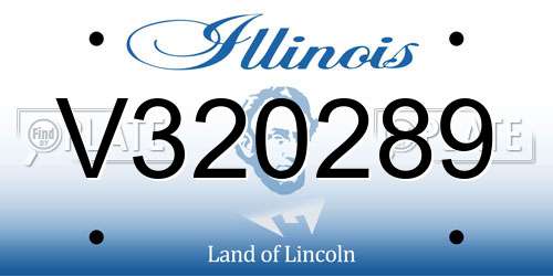 V320289 Illinois License Plate