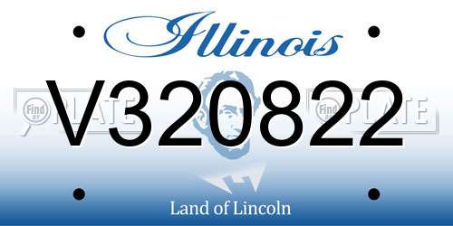 V320822 Illinois License Plate