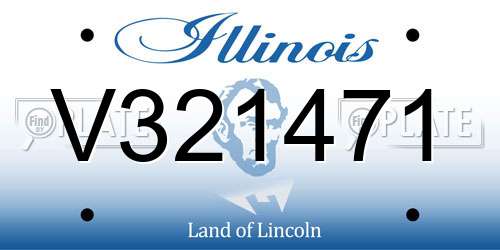 V321471 Illinois License Plate