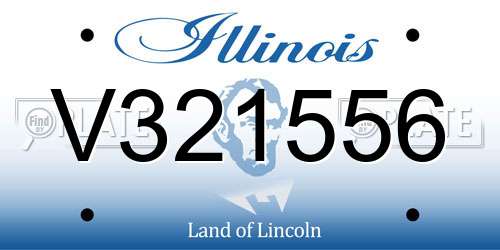 V321556 Illinois License Plate