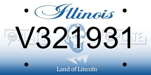 V321931 Illinois License Plate