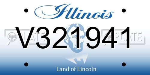 V321941 Illinois License Plate