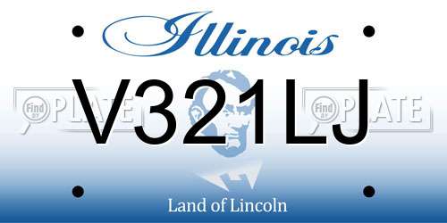 V321LJ Illinois License Plate