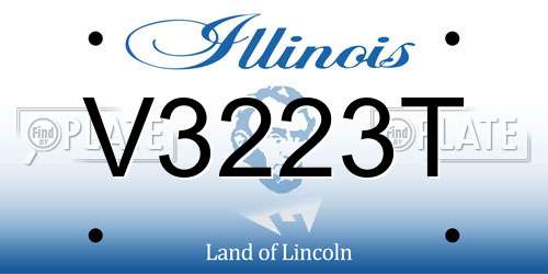 V3223T Illinois License Plate