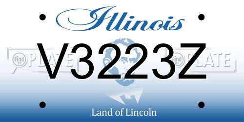 V3223Z Illinois License Plate