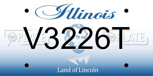 V3226T Illinois License Plate