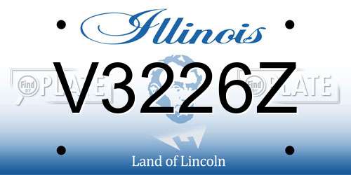 V3226Z Illinois License Plate